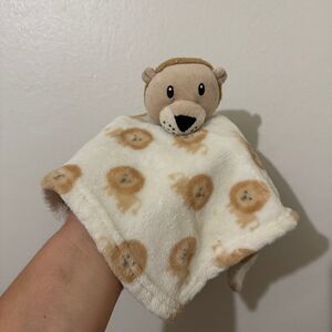 Hudson Baby HB Cream Brown Lion Baby Security Blanket Lovey
